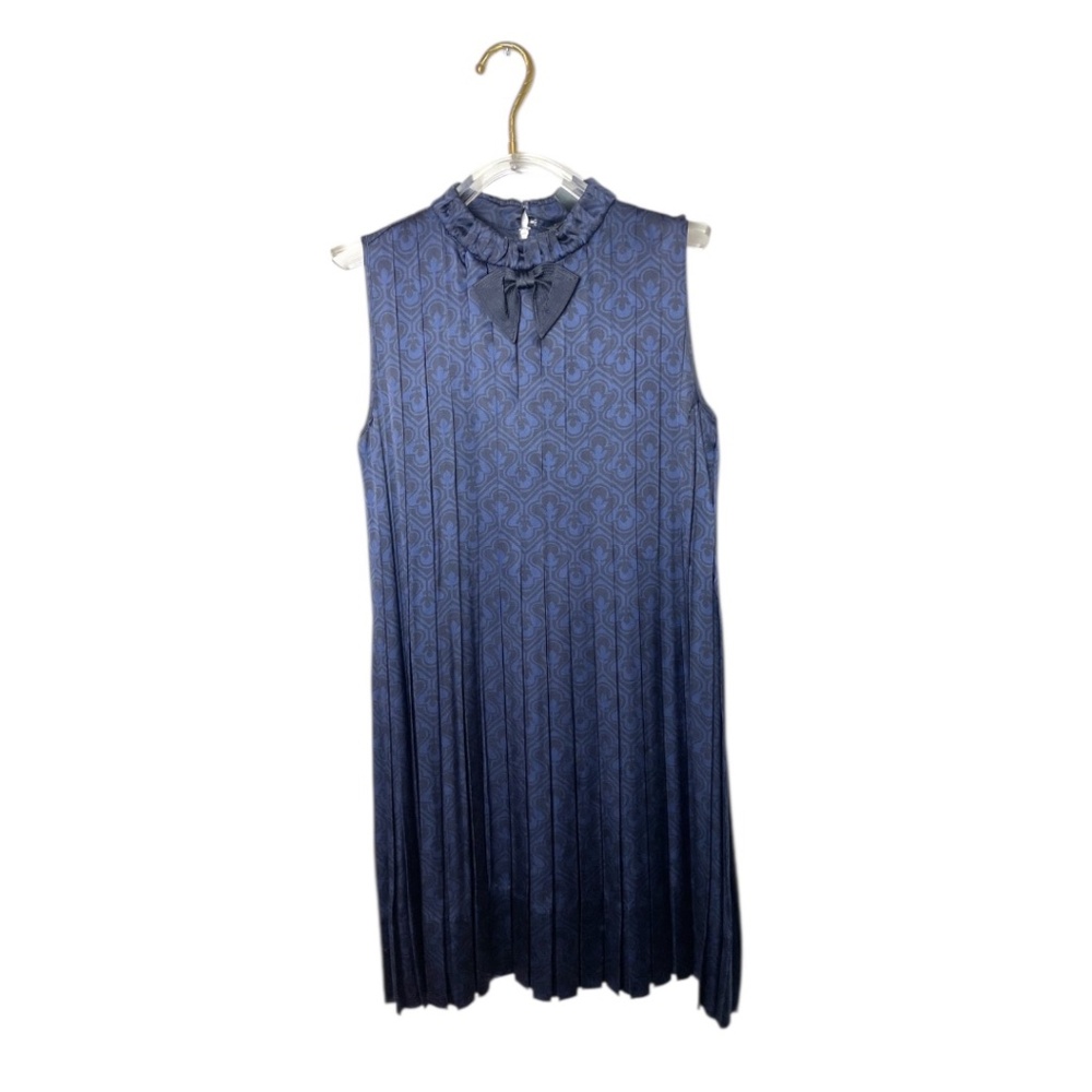Marc By Marc Jacobs Sleeveless Blue Satin Babydoll Dress